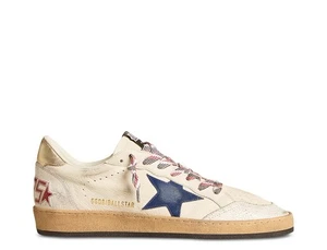Zapatillas Golden Goose Hombre Ball Star Blanco Azul Marino Rojo Nuevas en Caja Auténticas EU 42 US 9 - Imagen 1 de 5