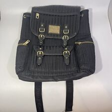 Juicy Couture Backpack Black Gold Sequins Drawstring Bag