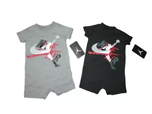 Nike Air Jordan Baby Romper Your Choice Black Gray Infant 6 Months NWT - Picture 1 of 5