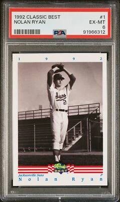 1992 CLASSIC BEST 1 NOLAN RYAN PSA 6 LOW POP - Image 1 of 2