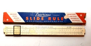 De colección Lawrence Famous Slide Rule 10-B Caja Original - Imagen 1 de 19