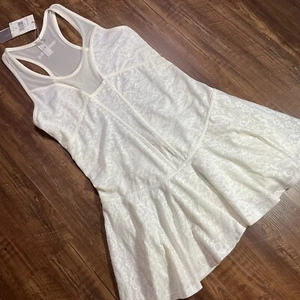 Stella McCartney Adidas Tennis Performance Dress Women’s M Ivory Floral Mesh NWT - Picture 1 of 15