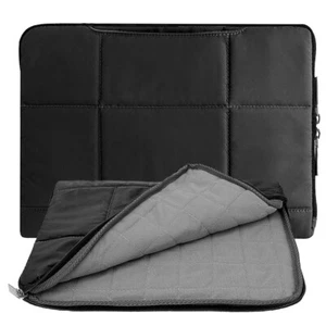Black Nylon Tablet Sleeve Padded Protective Case For 11" 12" iPad Air 5 / iPad 9 - Picture 1 of 11