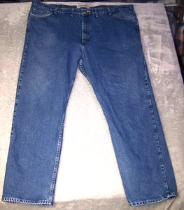 Pantalones de mezclilla Wrangler Authentics para hombre 48X31 (etiqueta 50X32) algodón recto azul ZM200SD - Imagen 1 de 14