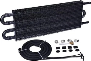 ⭐Enfriador de aceite de transmisión + manguera / kit de montaje de 4 filas radiador automático manual aluminio - Imagen 1 de 12