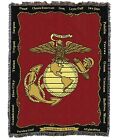 Marine Corp Emblem Balnket Throw - Pure Country Weavers 72x54
