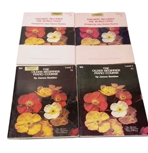 James & Jane Bastien The Older Beginner Piano Course & Favorite Melodies 4 Total - Picture 1 of 6