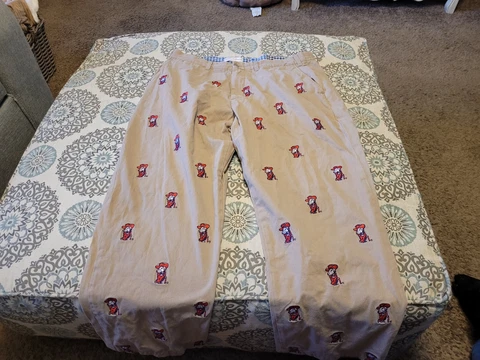 Ole Miss Brown Pennington & Bailes Embroidered Stadium Pants Sz 40x28 Cover