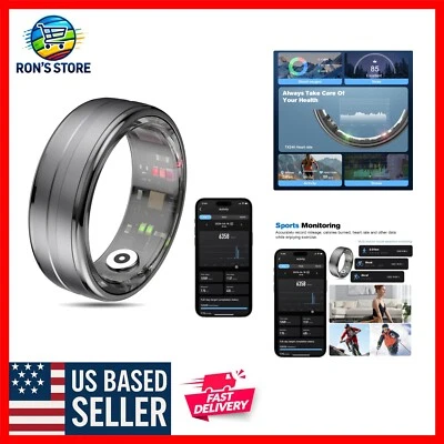 Rastreador de salud con anillo inteligente impermeable para hombres/mujeres - Monitor de fitness y sueño Foto 1 de 4