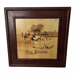 Framed Advertising Picture Reading & London Biscuits 15 1/2” x 15 1/2” - Picture 1 of 18
