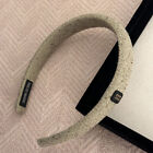 French Elegant Tweed Hair Hoops For Women Vintage Autumn Winter Hair Band DR