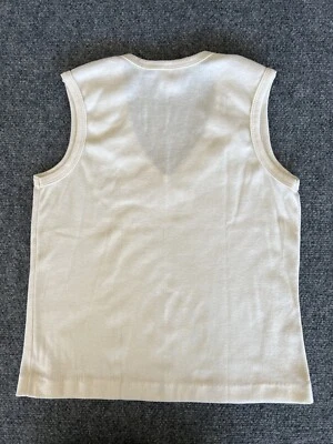 Blusa túnica Marcia Originals para mujer de colección marfil encaje cuello en V sin mangas L Foto 1 de 4