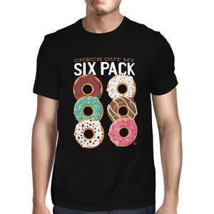 1Tee Mens Check Out My Six Pack Donut Lover  T-Shirt - Picture 1 of 6