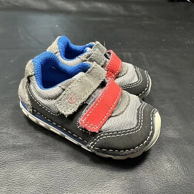 Stride Rite SM Mason 3.5w boys shoes Grey Red Blue - Image 1 of 4
