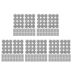  100 Stück karierte Kreis-Etikettenaufkleber, karierte Geburtstagsdekorationen, - Afbeelding 1 van 12