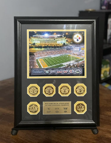 Pittsburgh Steelers Six-Time Super Bowl Champions Framed Coins Cover