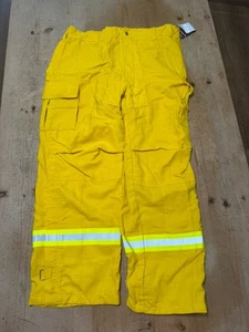 Pantalones de lucha contra incendios Crew Boss Nomex Wildland amarillo reflectante 2016 XL-30 AE - Imagen 1 de 4