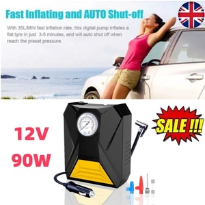 New Electric Car Tyre Inflator 150PSI Portable Digital Air Compressor Pump 12V - Picture 1 of 10