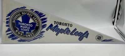 Vintage 1992 TORONTO MAPLE LEAFS EST. 1917 NHL Hockey Pennant Flag - Image 1 of 4