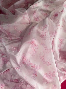 Tissu ancien  voile de polyester mélangé   larg 90 cm x H 300  cm D077 - Imagen 1 de 4