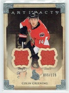 13-14 UD Upper Deck Artifacts  Colin Greening  /125  Dual Jerseys - Picture 1 of 1