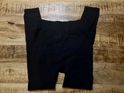 MUK LUKS LEGGINGS Size S / M BLACK Womens Fleece Lined 1 PAIR - Image 1 of 2