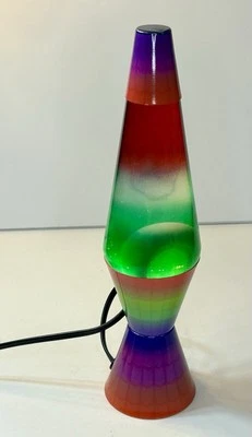 Lava Lamp Rainbow Tie Dye Spider Web Design 2016 New Bulb Tested  - Image 1 of 4