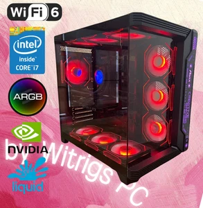 Ray Tracing DLSS3 Smooth Gaming PC liquid i7 512GB SSD upto 64GB RAM 4TB HDD - Picture 1 of 12