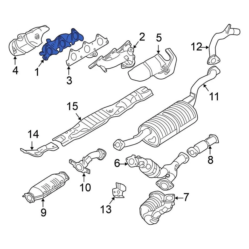 For Mitsubishi Montero 1995-2000 Mitsubishi MR450980 Right Exhaust Manifold Foto 1 de 2