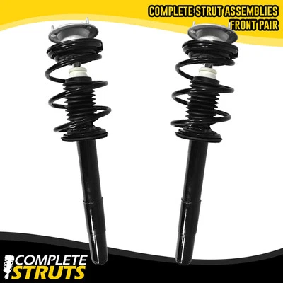 97-00 BMW 528i E39 Front Quick Complete Struts & Coil Springs w/ Mounts Pair - Изображение 1 из 4