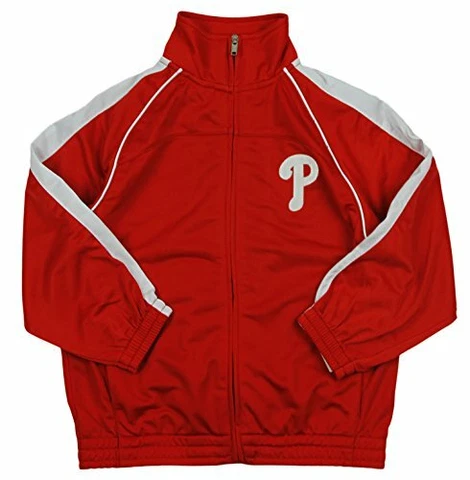 MLB Baseball Youth Philadelphia Phillies Tricot Track Jacket - Red Cover