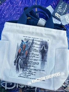 2024 Disney Parks Star Wars Ahsoka Tano Day Mini Crossbody Canvas Tote Bag - Picture 1 of 2