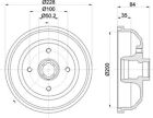 Mintex Brake Drum Rear Wheel Hub For Opel MBD006