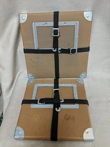 2 Vintage Goldberg Bros. Movie Film Reel Shipping Box w/ Straps - Picture 1 of 5