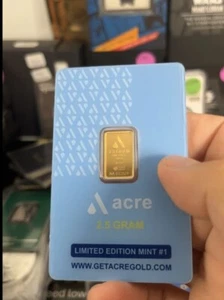 Acre Gold Limited Edition - 2.5 g Gold Bar 999.9 Fine (Sealed Assay)collectible - Picture 1 of 15