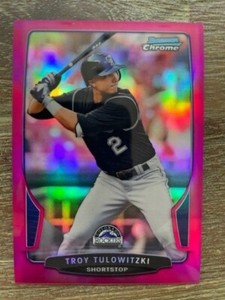 2013 Bowman Chrome Troy Tulowitzki #36 Magenta Refractor serial /35   14/35