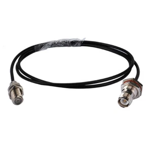 Cable coleta mampara tipo F hembra a RP-TNC hembra Jack (pin macho) 15 cm - Imagen 1 de 3