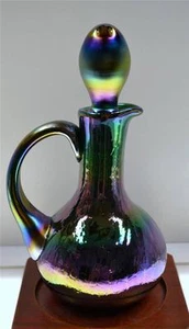 GIBSON CRUET Emerald Green Crackled Carnival * Vintage 1977 FREEusaSHIP - Picture 1 of 4