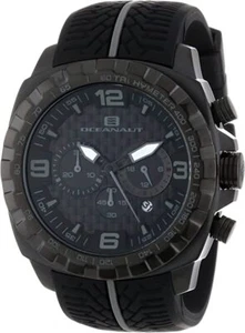 Oceanaut Men's OC1123 Racer Chronograph Black and Gray Stainless Steel Watch - Picture 1 of 2