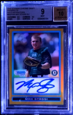 2009 BOWMAN CHROME MAX STASSI RC ROOKIE AUTO GOLD BGS 9/10 SSP 💰📈📈 #d /50 - Image 1 of 2