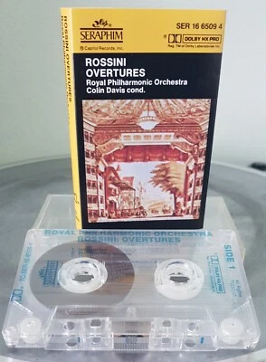 Colin Davis, RPO - Rossini Overtures - cassette tape excellent, cover VG+ - Image 1 of 2