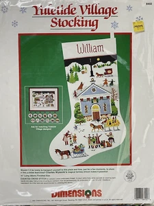 Dimensiones YULETIDE VILLAGE MEDIAS Wysocki Sellado 8402 Contado Punto de Cruz - Imagen 1 de 7