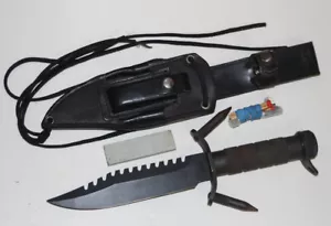 VINTAGE 1990s C.I. STAINLESS SURVIVAL KNIFE JAPAN BUCK 184 BUCKMASTER RAMBO - Picture 1 of 6