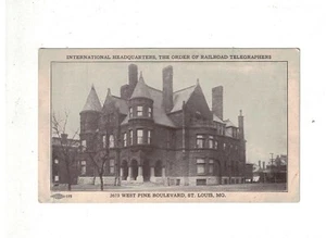 Vintage Foto Postkarte Hauptquartier der Eisenbahn Telegrafen St. Louis MO #1903 - Bild 1 von 2