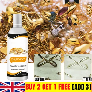NUEVO Limpiador de joyas líquido plata oro cuidado solución de limpieza pendiente 100 ml - Imagen 1 de 9
