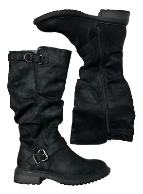 Botas de gamuza negras hasta la rodilla Sonoma Rumer con cremallera ~ para mujer 7,5 M ~ NUEVAS/NUEVAS EN CAJA $80 Foto 1 de 4