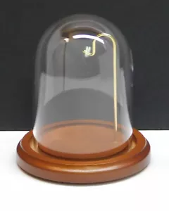 Plymor 3"" x 4"" Glas Display Kuppel mit 4"" Nussbaum Holzsockel Taschenuhr NEU - Bild 1 von 4
