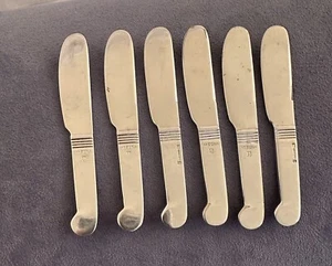 Christofle "Luc Lanel" 6 Pcs Christofle "Luc LanelSilver Plated Butter Spreaders - Picture 1 of 6