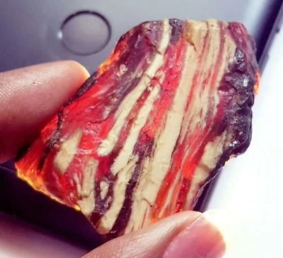 46,25 Ct Lose Edelstein 100% Natürliches Bernstein Roh Mit Kostenlosem Geschenk - Bild 1 von 4