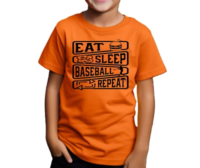 Camiseta "Eat Sleep BÉISBOL Repeat" para niños y hombres, tallas unisex para jóvenes y adultos Foto 1 de 4